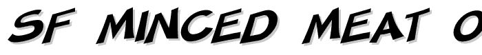 SF Minced Meat Oblique font